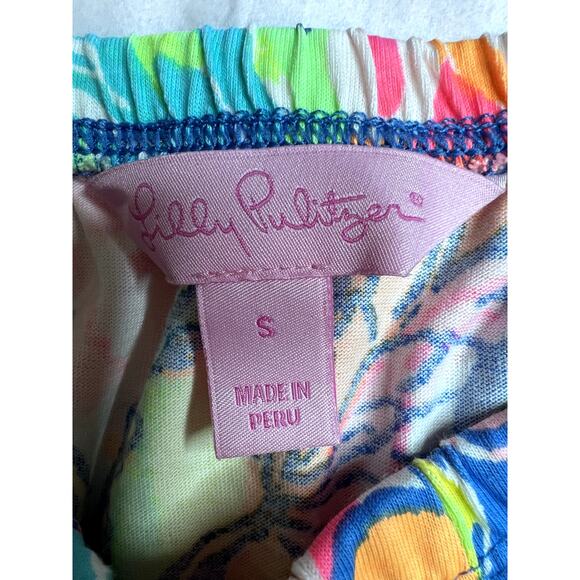 Lilly Pulitzer dress size S Windsor Strapless pull-on Pima Cotton Coconut girl - Picture 2 of 7